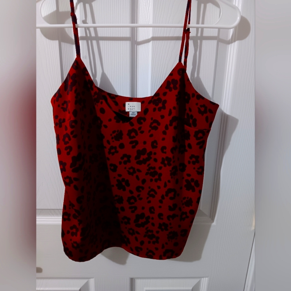 Vero Moda Red Leopard Print Cami Top